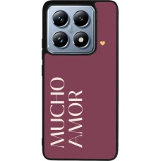 Xiaomi 14T Pro Case Hülle - Silikon schwarz Valentine 2024 mucho amor rosado