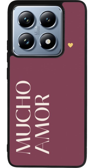 Xiaomi 14T Pro Case Hülle - Silikon schwarz Valentine 2024 mucho amor rosado