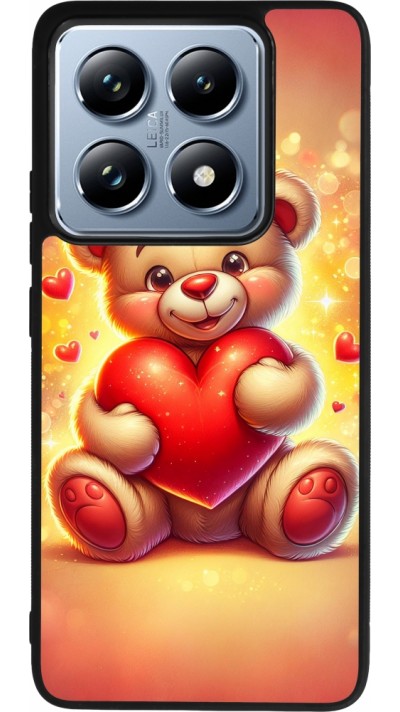 Xiaomi 14T Pro Case Hülle - Silikon schwarz Valentin 2024 Teddy Liebe