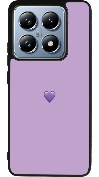 Xiaomi 14T Pro Case Hülle - Silikon schwarz Valentine 2023 purpule single heart
