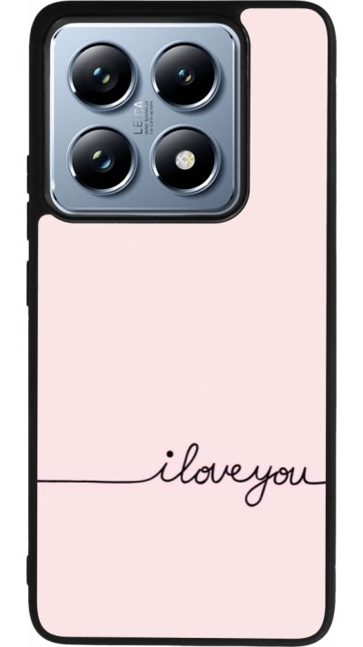 Xiaomi 14T Pro Case Hülle - Silikon schwarz Valentine 2023 i love you writing