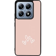 Xiaomi 14T Pro Case Hülle - Silikon schwarz Valentine 2023 three minimalist hearts