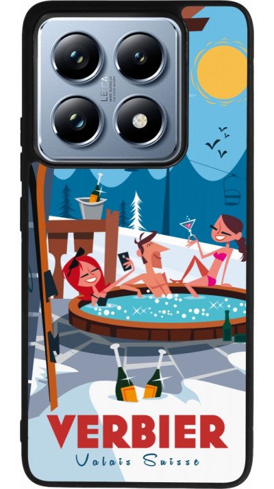 Coque Xiaomi 14T Pro - Silicone rigide noir Verbier Mountain Jacuzzi