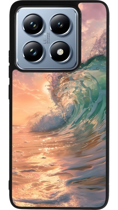 Coque Xiaomi 14T Pro - Silicone rigide noir Wave Sunset