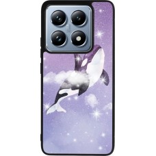 Xiaomi 14T Pro Case Hülle - Silikon schwarz Whale in sparking stars