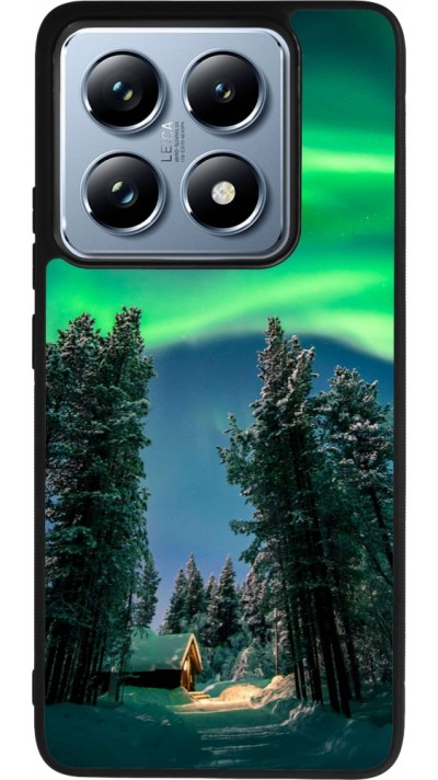 Coque Xiaomi 14T Pro - Silicone rigide noir Winter 22 Northern Lights