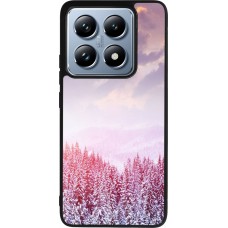 Xiaomi 14T Pro Case Hülle - Silikon schwarz Winter 22 Pink Forest