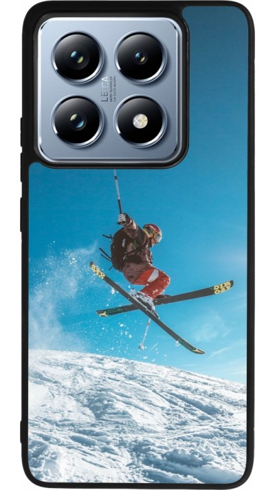 Coque Xiaomi 14T Pro - Silicone rigide noir Winter 22 Ski Jump