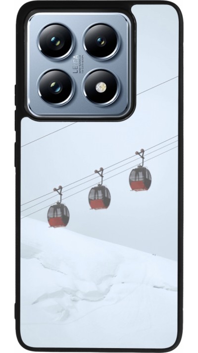 Coque Xiaomi 14T Pro - Silicone rigide noir Winter 22 ski lift