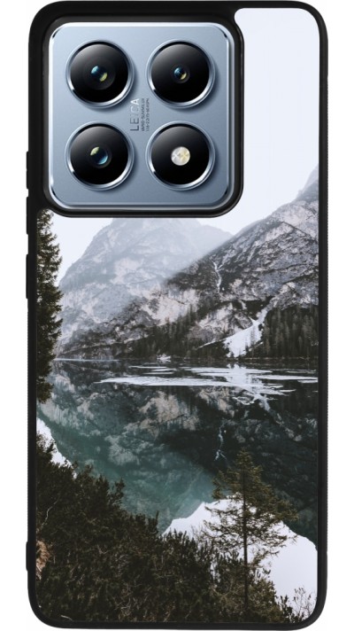 Coque Xiaomi 14T Pro - Silicone rigide noir Winter 22 snowy mountain and lake