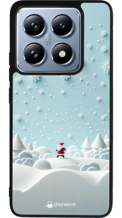 Coque Xiaomi 14T Pro - Silicone rigide noir Noël 2023 Petit Père Flocon