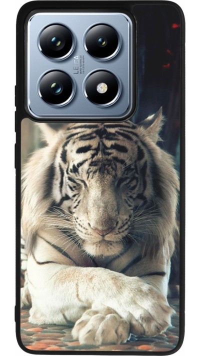 Coque Xiaomi 14T Pro - Silicone rigide noir Zen Tiger