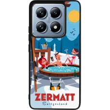 Coque Xiaomi 14T Pro - Silicone rigide noir Zermatt Mountain Jacuzzi