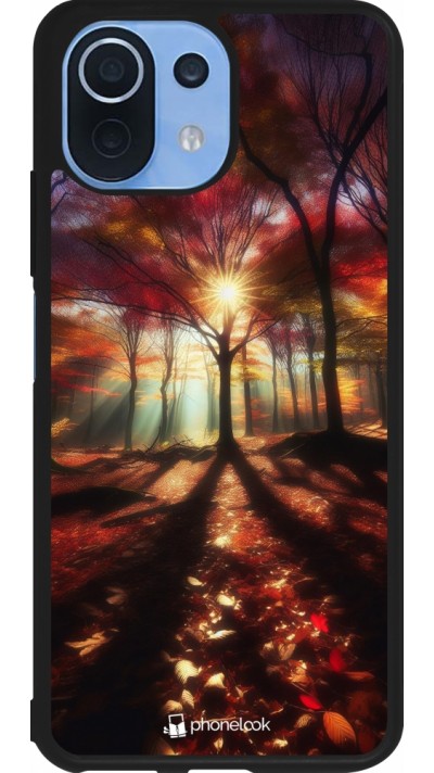 Xiaomi Mi 11 Lite 5G Case Hülle - Silikon schwarz Herbstlicher goldener Glanz