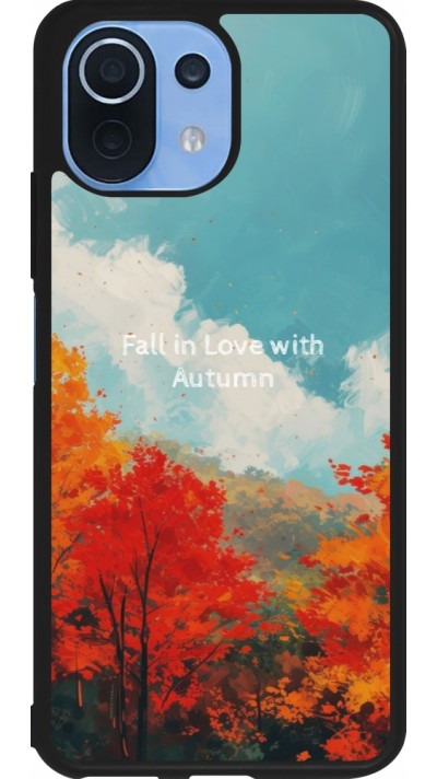 Xiaomi Mi 11 Lite 5G Case Hülle - Silikon schwarz Autumn 25 Fall in love