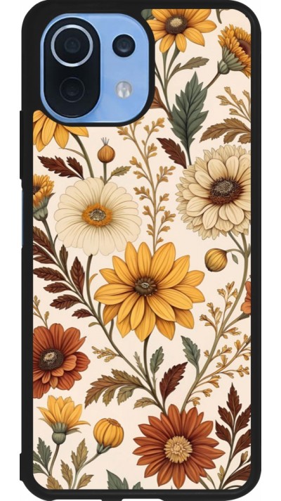 Xiaomi Mi 11 Lite 5G Case Hülle - Silikon schwarz Autumn 25 Flower pattern