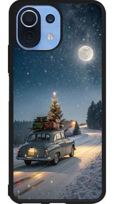 Xiaomi Mi 11 Lite 5G Case Hülle - Silikon schwarz Christmas 25 Car with Tree Xmas