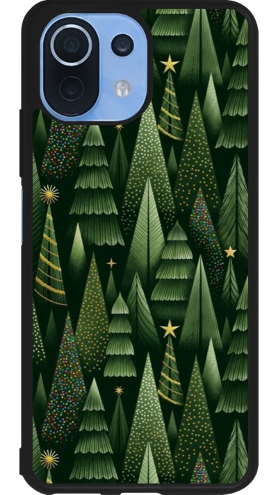 Xiaomi Mi 11 Lite 5G Case Hülle - Silikon schwarz Christmas 25 Pattern Xmas Tree