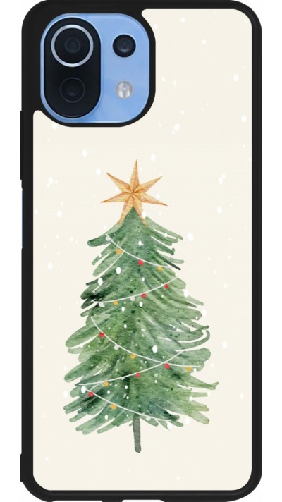 Xiaomi Mi 11 Lite 5G Case Hülle - Silikon schwarz Christmas 25 Sketch Tree
