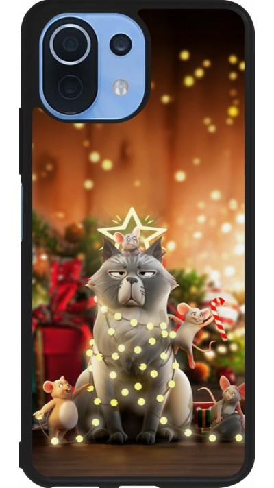 Xiaomi Mi 11 Lite 5G Case Hülle - Silikon schwarz Christmas 25 Xmas Cat