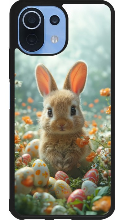 Xiaomi Mi 11 Lite 5G Case Hülle - Silikon schwarz Easter 2026 Rabbit in the garden