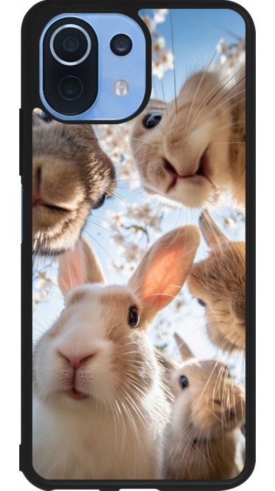 Xiaomi Mi 11 Lite 5G Case Hülle - Silikon schwarz Easter 2026 Rabbits