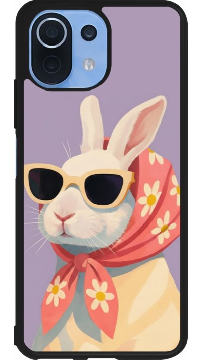 Xiaomi Mi 11 Lite 5G Case Hülle - Silikon schwarz Easter 2026 Rabbit with scarf