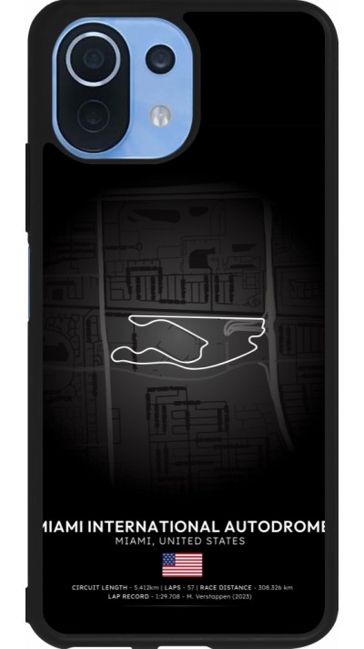 Xiaomi Mi 11 Lite 5G Case Hülle - Silikon schwarz F1 Track 2025 Miami