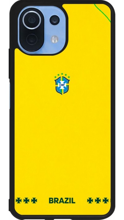 Xiaomi Mi 11 Lite 5G Case Hülle - Silikon schwarz Brasilien 2026 personalisierbares Fussballtrikot