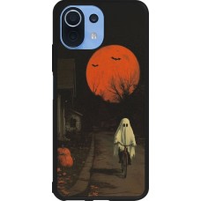 Xiaomi Mi 11 Lite 5G Case Hülle - Silikon schwarz Halloween 2025 Ghost on a bicycle