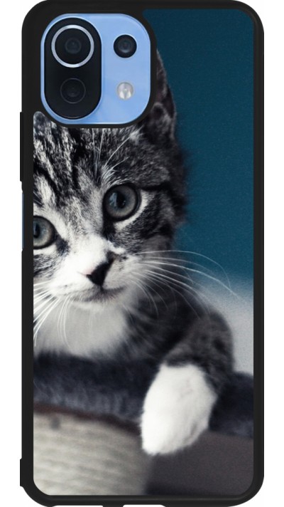 Xiaomi Mi 11 Lite 5G Case Hülle - Silikon schwarz Meow 23
