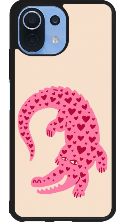 Xiaomi Mi 11 Lite 5G Case Hülle - Silikon schwarz Pink crocodile 2026