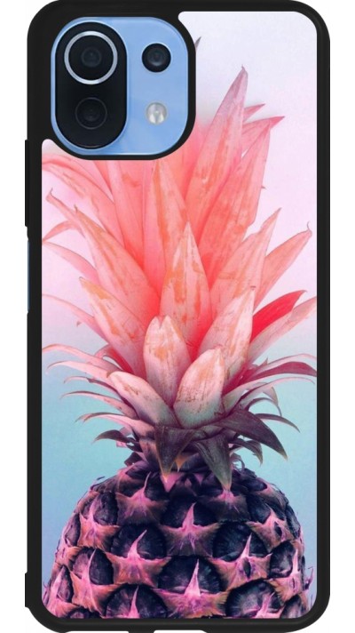 Xiaomi Mi 11 Lite 5G Case Hülle - Silikon schwarz Purple Pink Pineapple