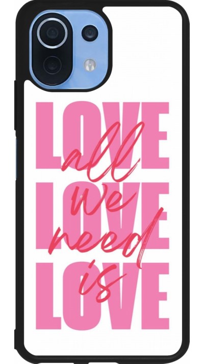 Coque Xiaomi Mi 11 Lite 5G - Silicone rigide noir Saint Valentines Day 26 Love all we need is