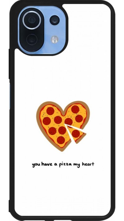 Coque Xiaomi Mi 11 Lite 5G - Silicone rigide noir Saint Valentines Day 26 You have my pizza heart
