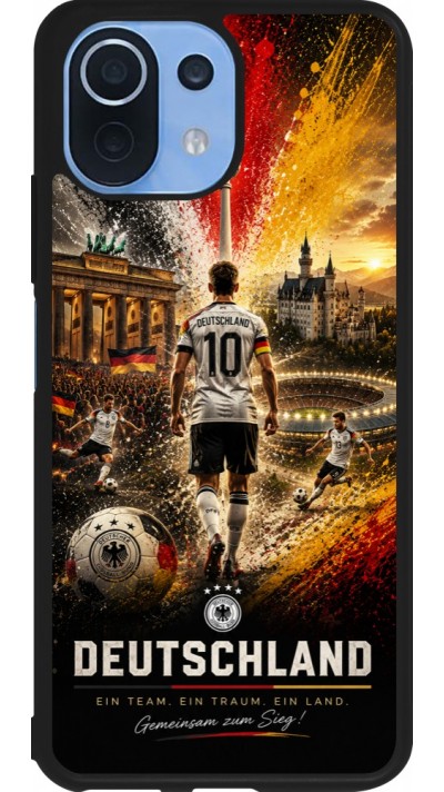 Xiaomi Mi 11 Lite 5G Case Hülle - Silikon schwarz Fussball Deutschland splash 2026