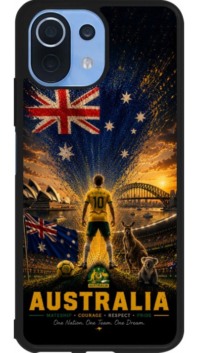 Xiaomi Mi 11 Lite 5G Case Hülle - Silikon schwarz Fussball Australien splash 2026
