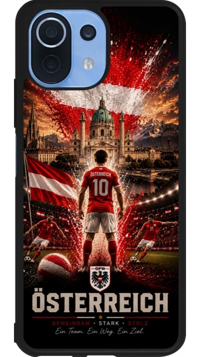 Xiaomi Mi 11 Lite 5G Case Hülle - Silikon schwarz Fussball Österreich splash 2026