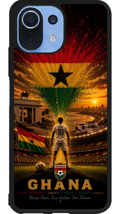 Xiaomi Mi 11 Lite 5G Case Hülle - Silikon schwarz Fussball Ghana splash 2026