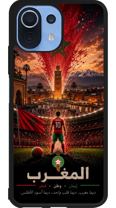 Xiaomi Mi 11 Lite 5G Case Hülle - Silikon schwarz Fussball Marokko splash 2026