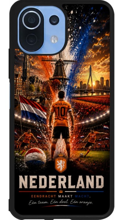 Xiaomi Mi 11 Lite 5G Case Hülle - Silikon schwarz Fussball Niederlande splash 2026