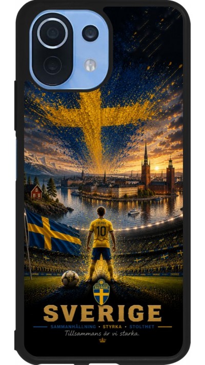 Xiaomi Mi 11 Lite 5G Case Hülle - Silikon schwarz Fussball Schweden splash 2026
