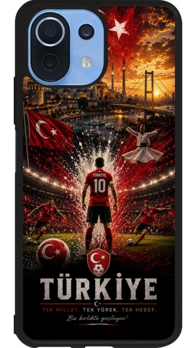 Xiaomi Mi 11 Lite 5G Case Hülle - Silikon schwarz Fussball Türkei splash 2026