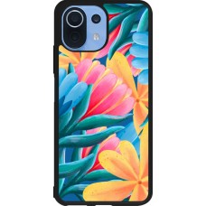 Xiaomi Mi 11 Lite 5G Case Hülle - Silikon schwarz Spring 23 colorful flowers