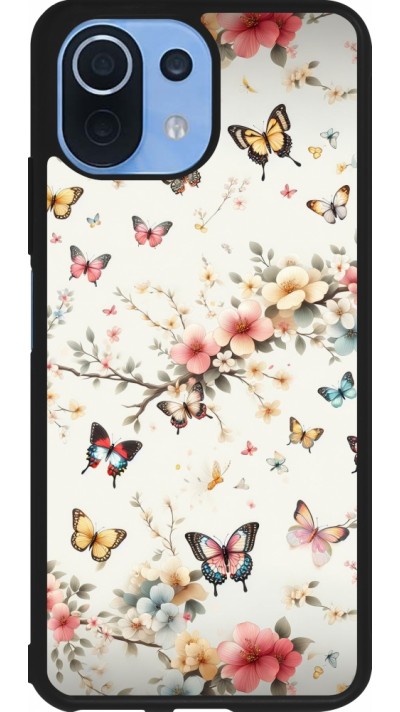Xiaomi Mi 11 Lite 5G Case Hülle - Silikon schwarz Frühling 25 Leichte Schmetterlinge