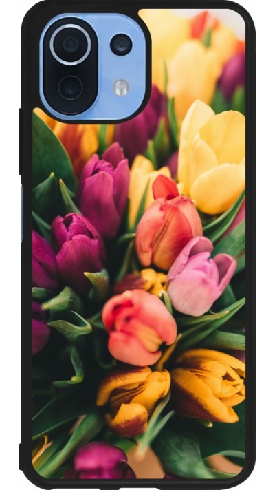 Xiaomi Mi 11 Lite 5G Case Hülle - Silikon schwarz Bouquet of tulips 2026