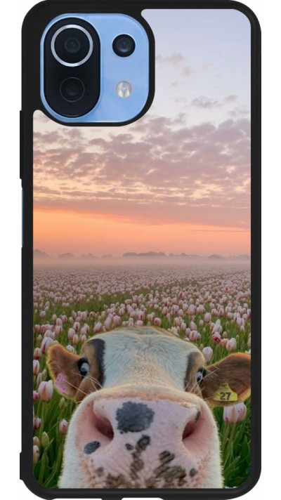 Xiaomi Mi 11 Lite 5G Case Hülle - Silikon schwarz Cow with tulips 2026