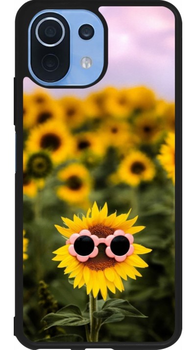 Xiaomi Mi 11 Lite 5G Case Hülle - Silikon schwarz Sunflower with glasses 2026