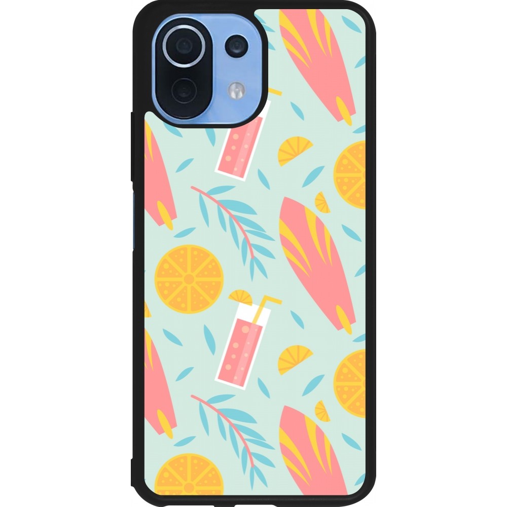 Xiaomi Mi 11 Lite 5G Case Hülle - Silikon schwarz Summer 2025 Pattern citron
