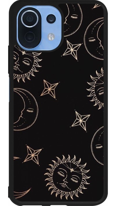 Coque Xiaomi Mi 11 Lite 5G - Silicone rigide noir Suns and Moons